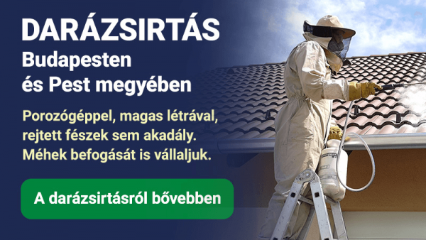 Darázsirtás tavasszal Budapest és Pest megye területén.